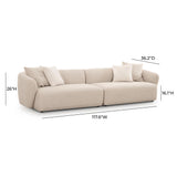 TOV Sylvie Cream Boucle 4-Seater Sofa