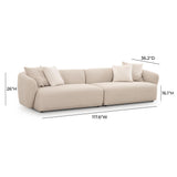 TOV Sylvie Cream Boucle 4-Seater Sofa