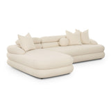TOV Lulu Cream Boucle Modular LAF Sectional