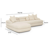 TOV Lulu Cream Boucle Modular LAF Sectional