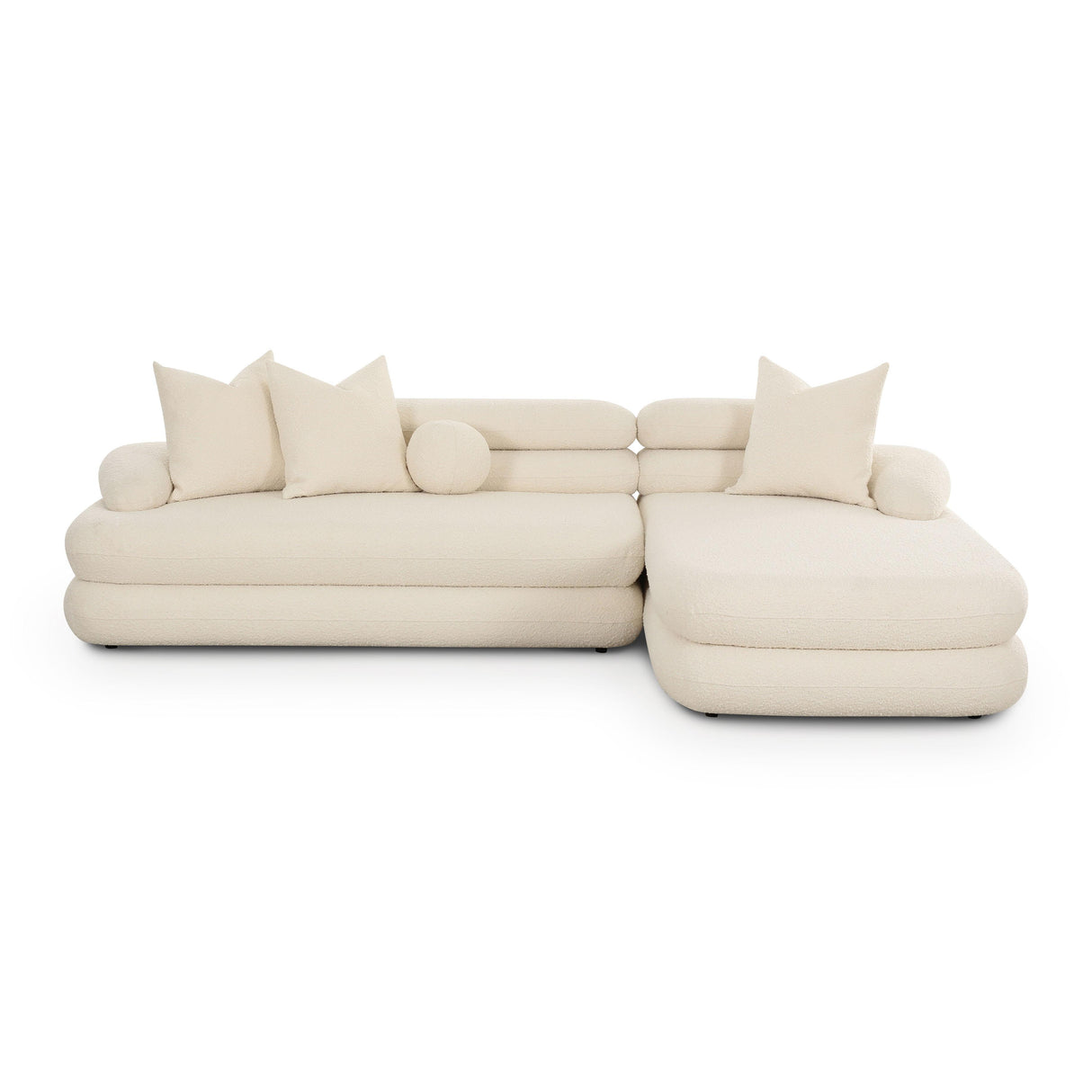 TOV Lulu Cream Boucle Modular RAF Sectional