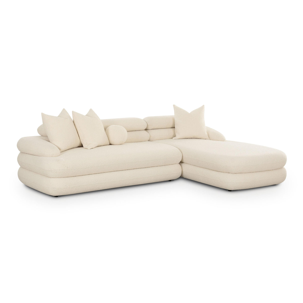 TOV Lulu Cream Boucle Modular RAF Sectional