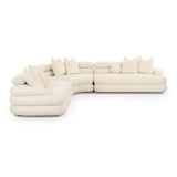 TOV Lulu Cream Boucle Modular Curved Sectional