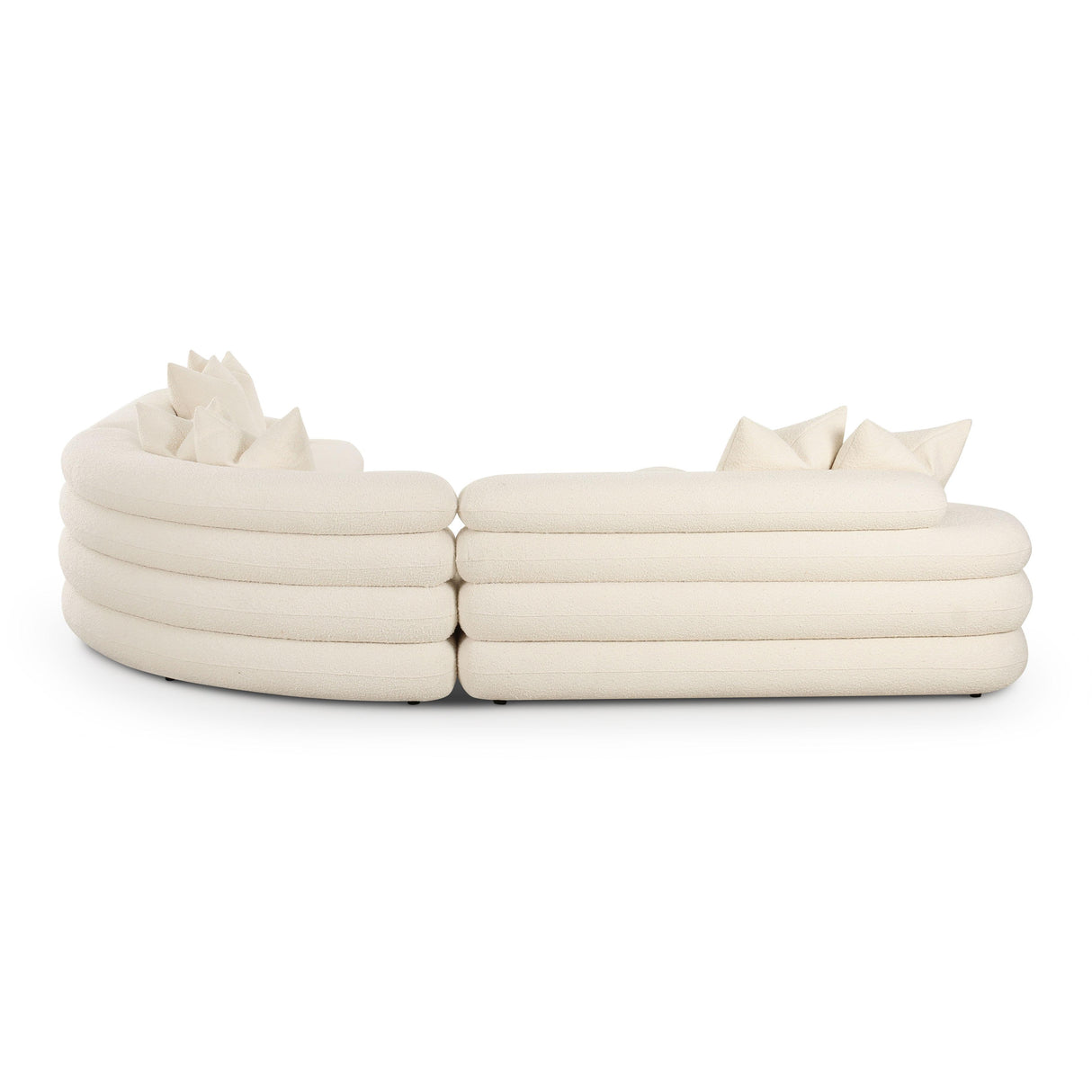 TOV Lulu Cream Boucle Modular Curved Sectional