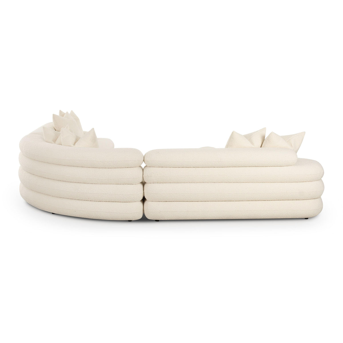 TOV Lulu Cream Boucle Modular Curved Sectional