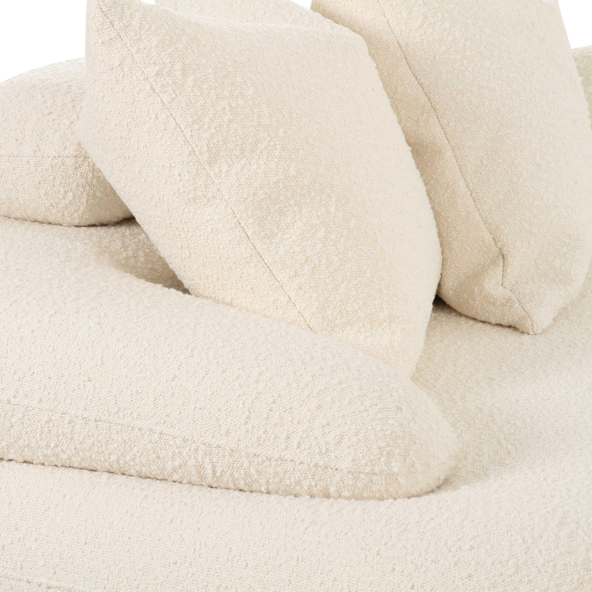 TOV Lulu Cream Boucle Modular Curved Sectional