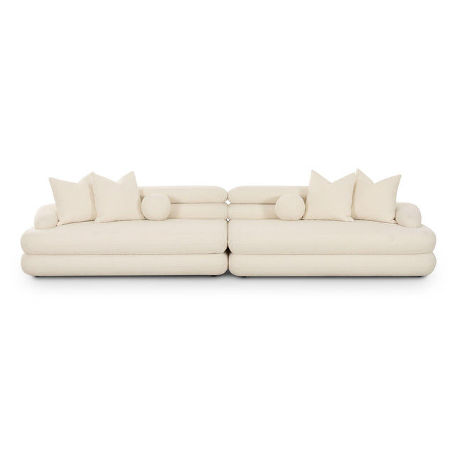 TOV Lulu Cream Boucle Modular Sofa