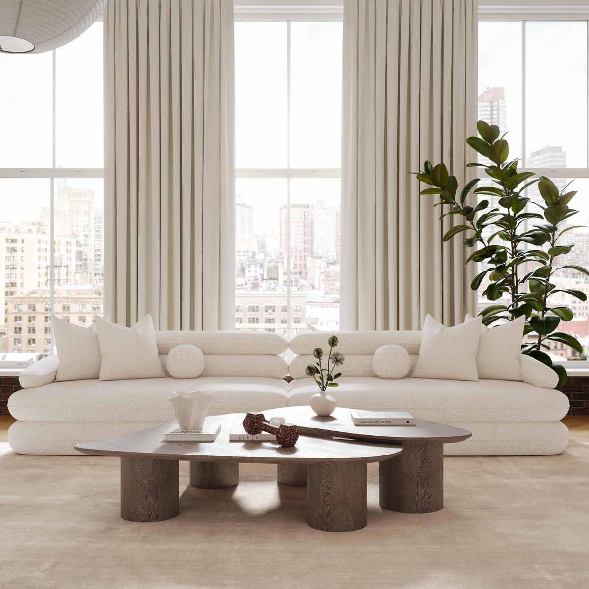 TOV Lulu Cream Boucle Modular Sofa