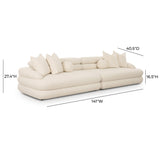 TOV Lulu Cream Boucle Modular Sofa
