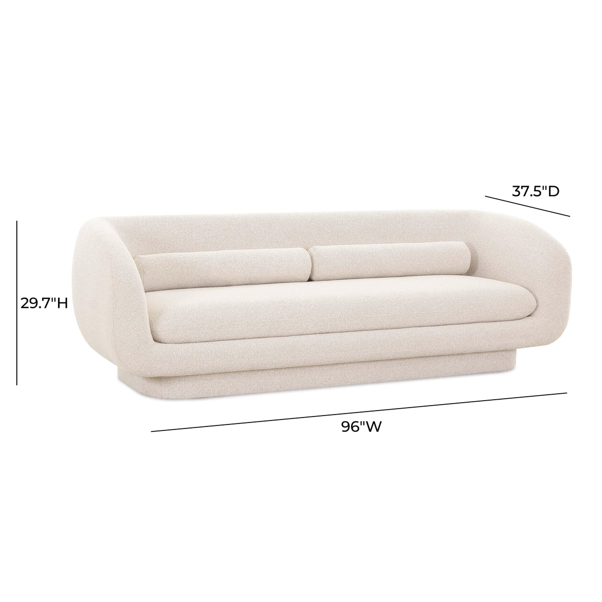 TOV Simone Cream Boucle Sofa