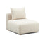 TOV Hangover Cream Heavy Textured Fabric Modular Armless Chair