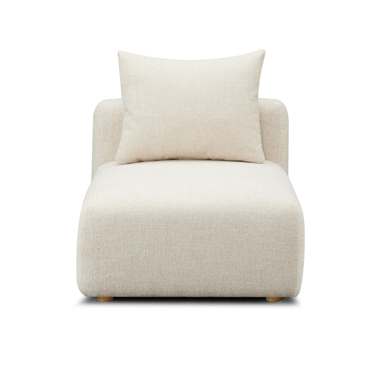 TOV Hangover Cream Heavy Textured Fabric Modular Armless Chair