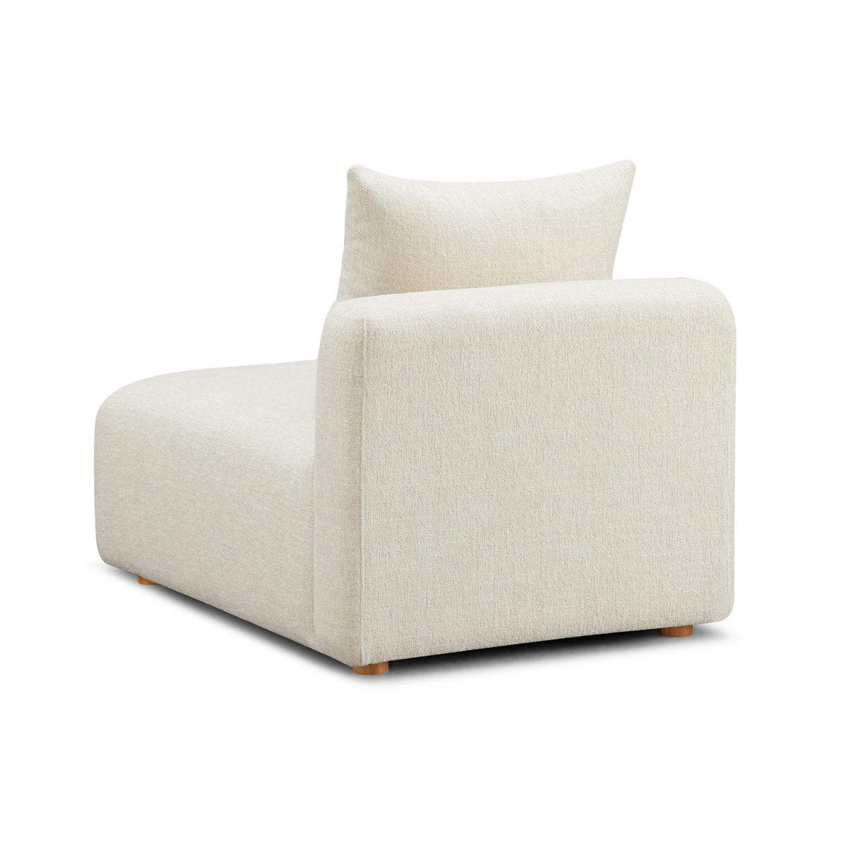 TOV Hangover Cream Heavy Textured Fabric Modular Armless Chair
