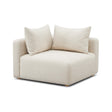 TOV Hangover Cream Heavy Textured Fabric Modular Corner Chair