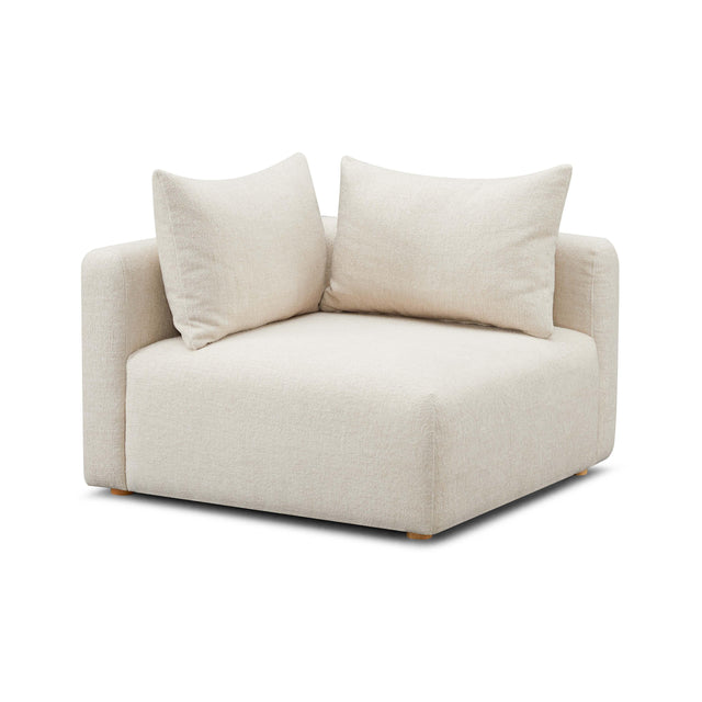 TOV Hangover Cream Heavy Textured Fabric Modular Corner Chair