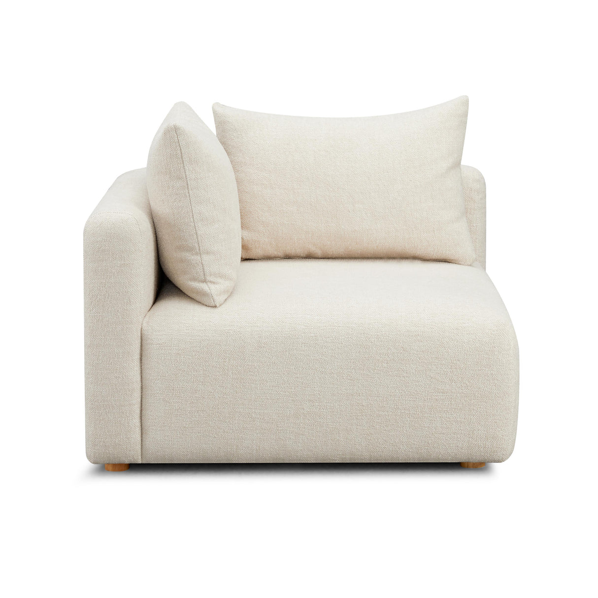 TOV Hangover Cream Heavy Textured Fabric Modular Corner Chair