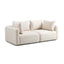 TOV Hangover Cream Heavy Textured Fabric Loveseat