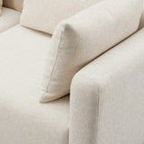 TOV Hangover Cream Heavy Textured Fabric Loveseat