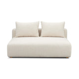 TOV Hangover Cream Heavy Textured Fabric Modular Loveseat