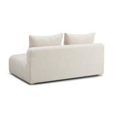 TOV Hangover Cream Heavy Textured Fabric Modular Loveseat