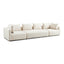 TOV Hangover Cream Heavy Textured Fabric 145" Long Sofa