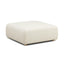 TOV Hangover Cream Heavy Textured Fabric Ottoman