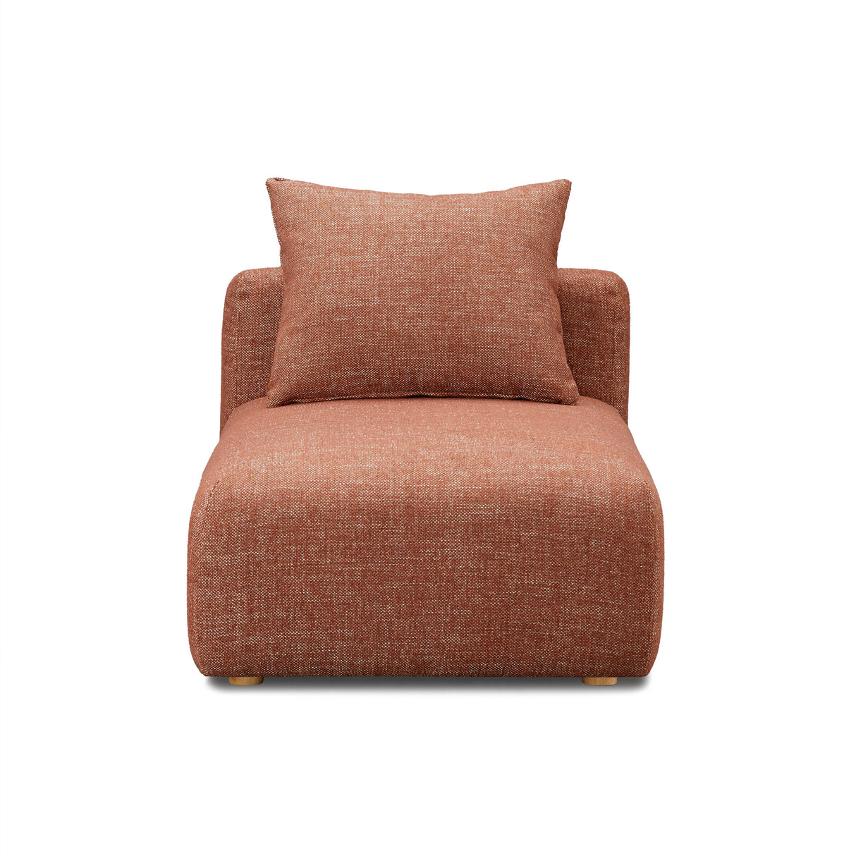 TOV Hangover Sedona Red Textured Fabric Modular Armless Chair