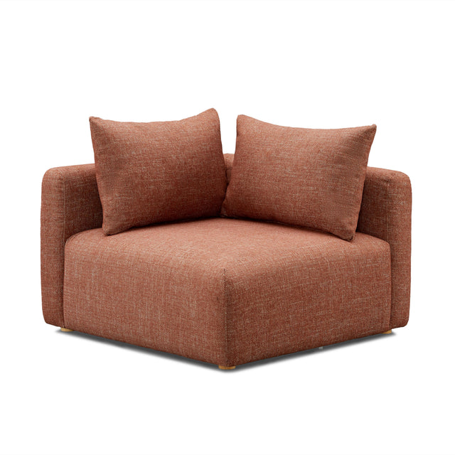 TOV Hangover Sedona Red Textured Fabric Modular Corner Chair