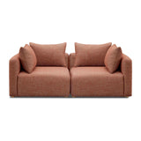 TOV Hangover Sedona Red Textured Fabric Loveseat