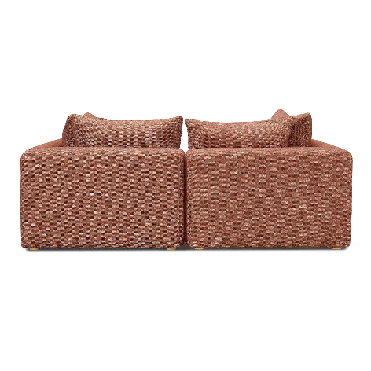 TOV Hangover Sedona Red Textured Fabric Loveseat