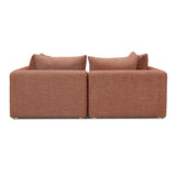 TOV Hangover Sedona Red Textured Fabric Loveseat