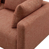 TOV Hangover Sedona Red Textured Fabric Loveseat
