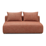 TOV Hangover Sedona Red Textured Fabric Modular Loveseat