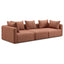 TOV Hangover Sedona Red Textured Fabric Sofa