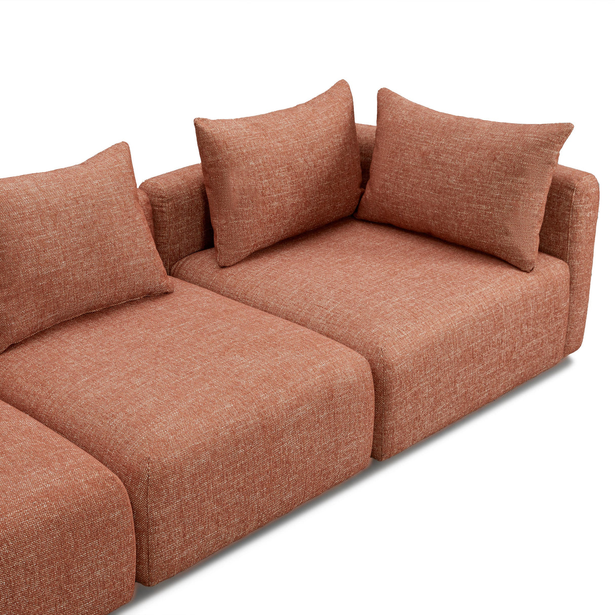 TOV Hangover Sedona Red Textured Fabric Sofa