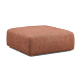 TOV Hangover Sedona Red Textured Fabric Ottoman