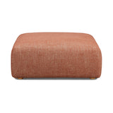 TOV Hangover Sedona Red Textured Fabric Ottoman