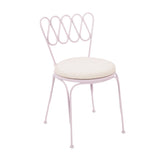 TOV Erica Pink Wrought Iron Outdoor Chair