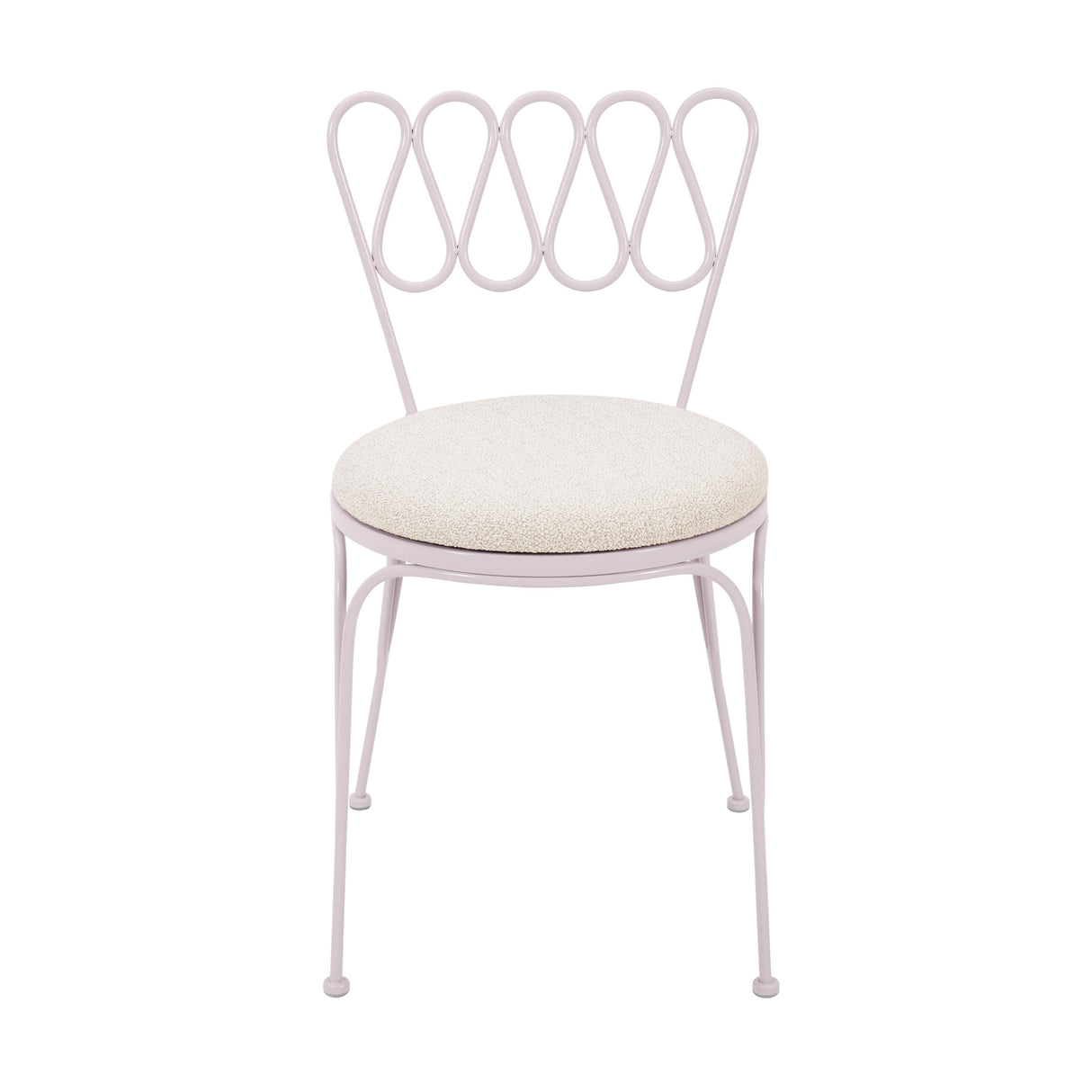 TOV Erica Pink Wrought Iron Outdoor Chair
