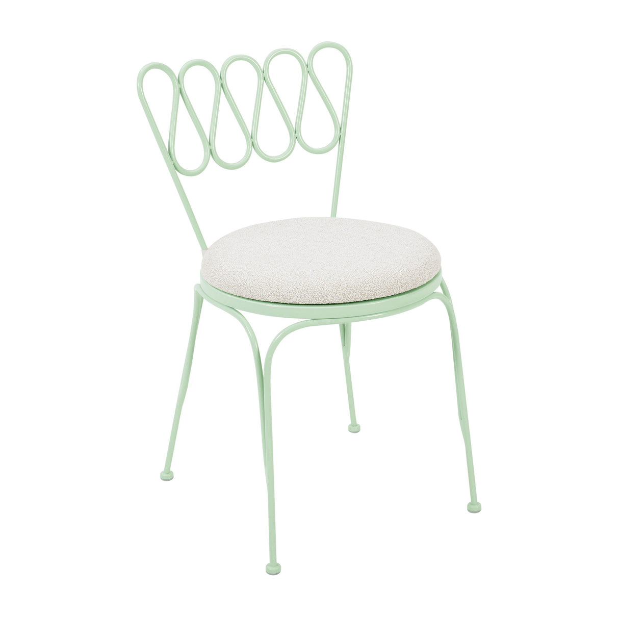 TOV Erica Mint Green Wrought Iron Outdoor Chair
