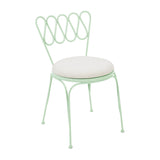 TOV Erica Mint Green Wrought Iron Outdoor Chair
