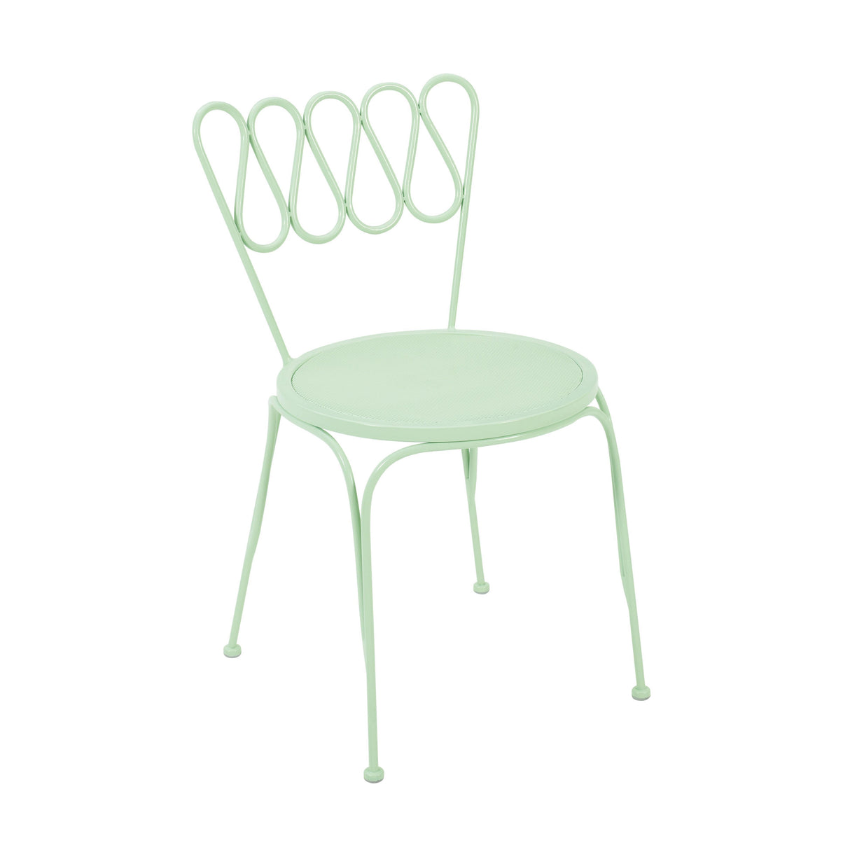 TOV Erica Mint Green Wrought Iron Outdoor Chair