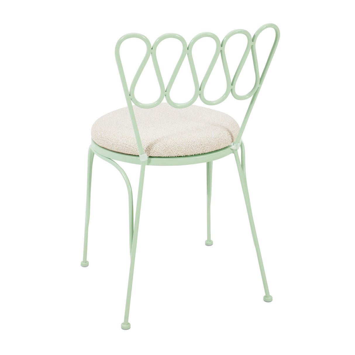 TOV Erica Mint Green Wrought Iron Outdoor Chair