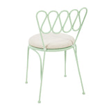 TOV Erica Mint Green Wrought Iron Outdoor Chair