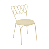 TOV Erica Cream Wrought Iron Outdoor Chair