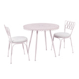 TOV Erica Pink Wrought Iron Outdoor Cafe Table