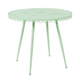 TOV Erica Mint Green Wrought Iron Outdoor Cafe Table