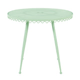 TOV Erica Mint Green Wrought Iron Outdoor Cafe Table