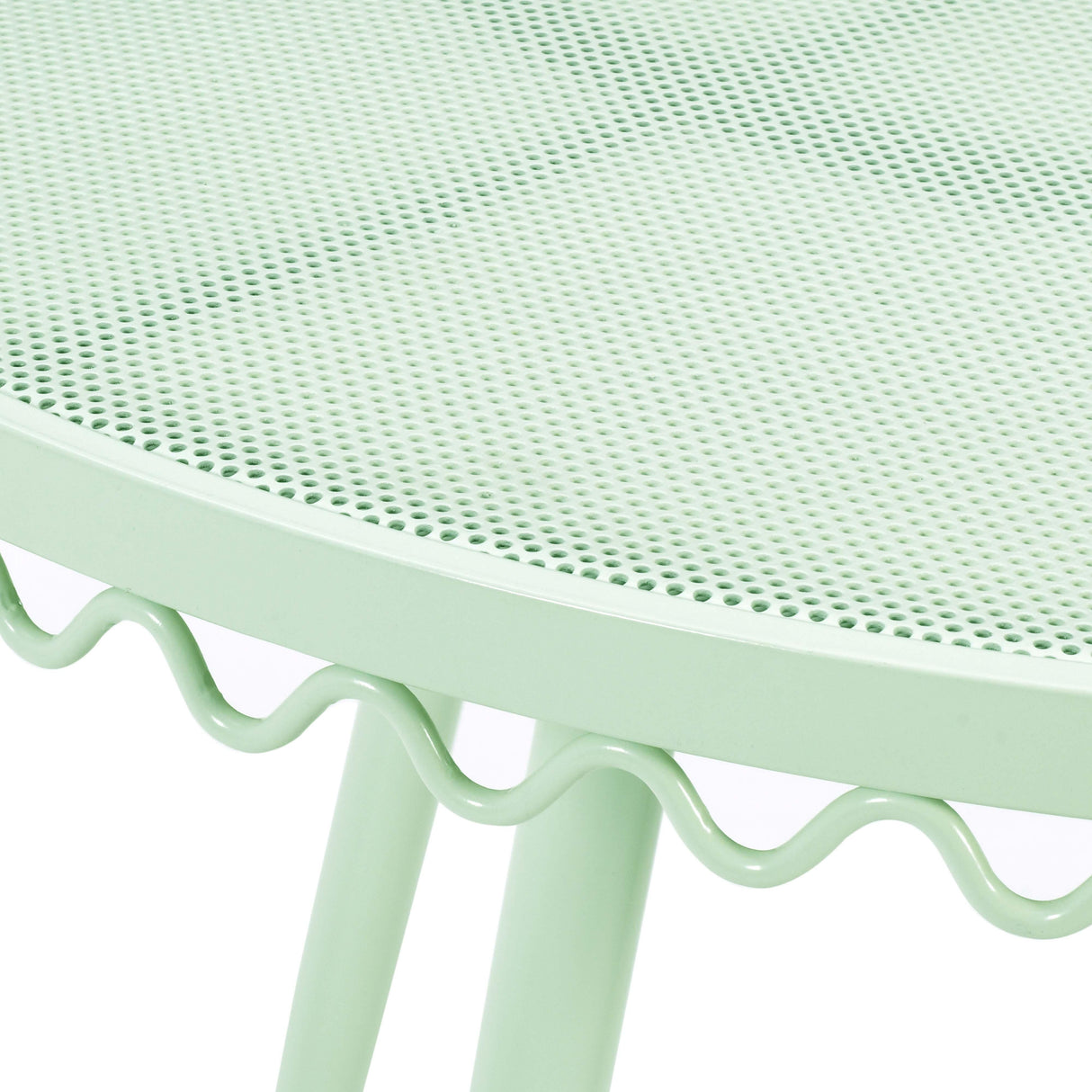 TOV Erica Mint Green Wrought Iron Outdoor Cafe Table