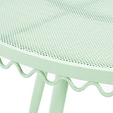 TOV Erica Mint Green Wrought Iron Outdoor Cafe Table
